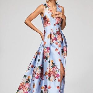 Sachin + Babi Glacial Blue Bright Bouquet Brooke Gown